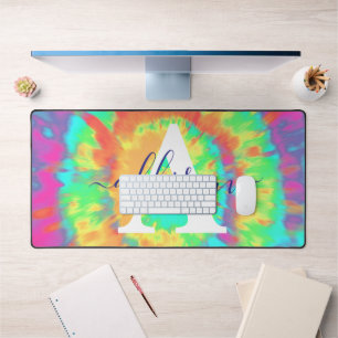 Tie dye personalized  desk mat