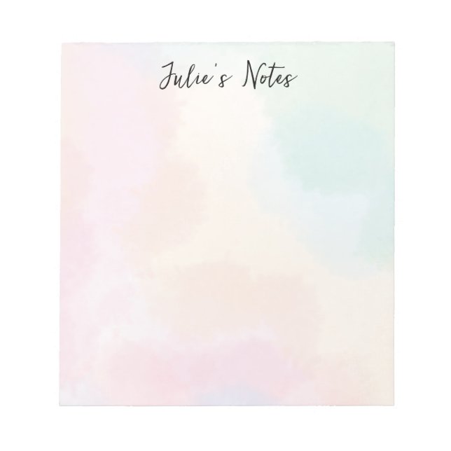 Tie-Dye Personalized Notepad (Front)