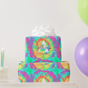 Tie dye personalized  wrapping paper