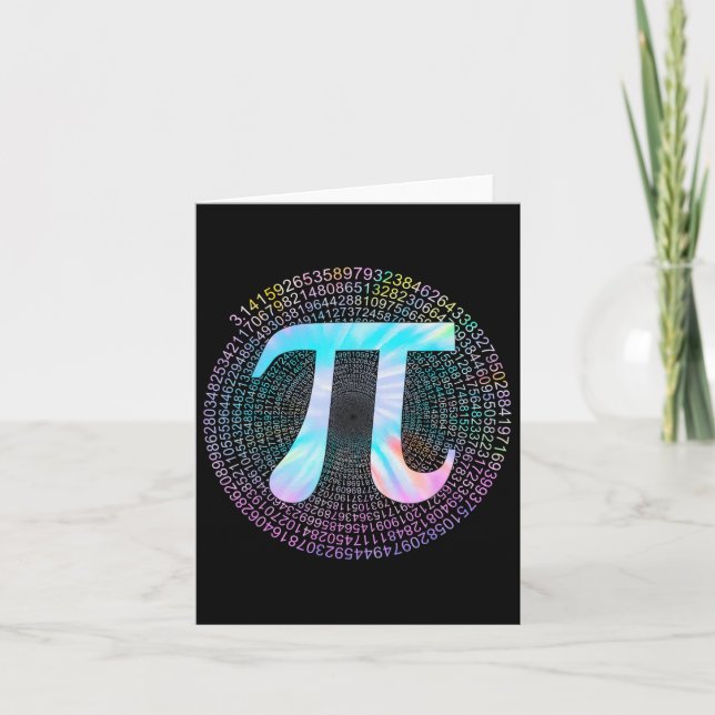 Tie Dye Pi Happy Pi Day  Card (Front)