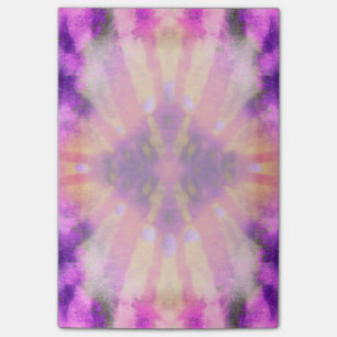 Tie Dye Pink Purple Radial Rays Spot Pattern Post-it Notes