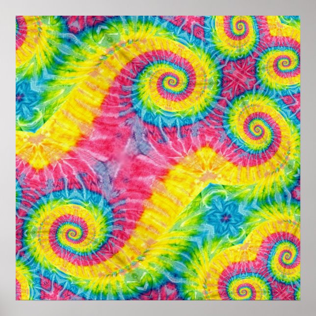 Tie dye print design poster (Front)