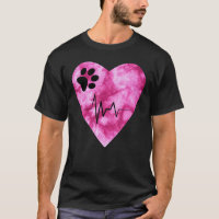 Tie Dye Print  Pet Love Heartbeat Pulse