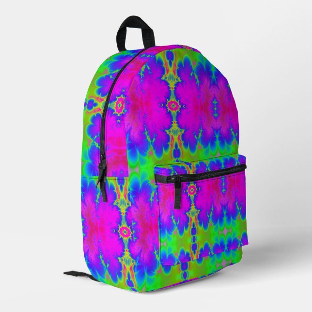 Tie-dye Printed Backpack (Back Corner Left)