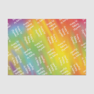 Tie Dye Rainbow Birthday Party Kids Cute Tissue Paper