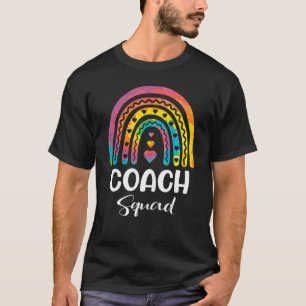 Tie Dye Rainbow Coach Squad Appreciation Day Back T-Shirt