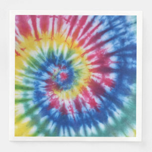 Tie Dye Rainbow Paper Napkin Rainbow Design