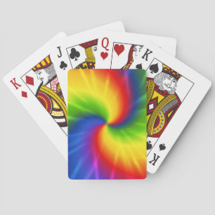 Tie Dye Rainbow Pattern Playing Cards