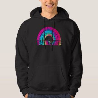 Tie Dye Rainbow Teacher Vibes Hoodie