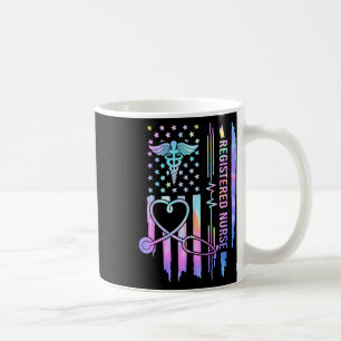 Tie Dye Registered Nurse Rn Ekg Stethoscope Nursin Coffee Mug