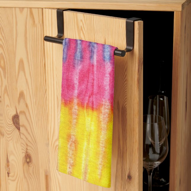 Tie Dye Retro Classic Kitchen Towels (Thirds Fold)