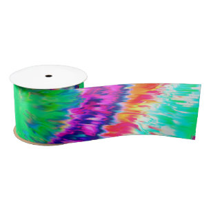 Tie Dye Ribbon Satin Ribbon