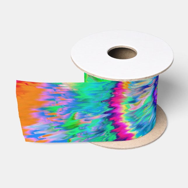 Tie Dye Ribbon Satin Ribbon (Spool)