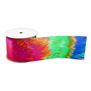 Tie Dye Ribbon Satin Ribbon