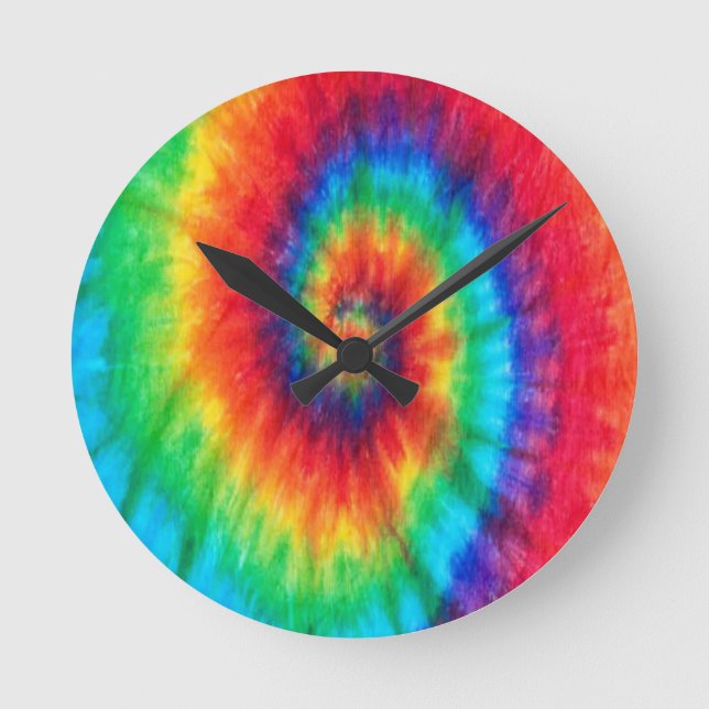 tie Dye Round Clock (Front)