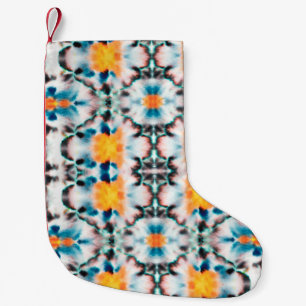 Tie Dye Seamless Pattern. Ethnic Abstract. Psyched Small Christmas Stocking