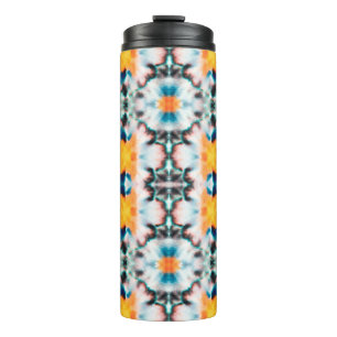 Tie Dye Seamless Pattern. Ethnic Abstract. Psyched Thermal Tumbler