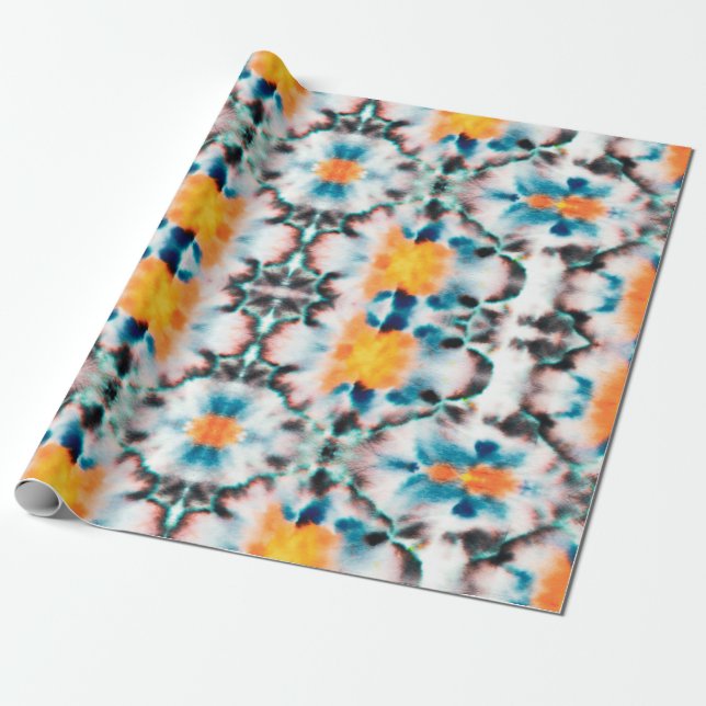 Tie Dye Seamless Pattern. Ethnic Abstract. Psyched Wrapping Paper (Unrolled)