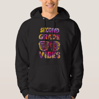 Tie Dye Second 2nd Grade Vibes Teacher First Day O Hoodie
