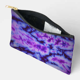 Tie Dye Shades of Purple & Blue Accessory Pouch