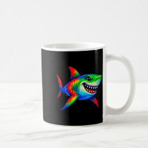 Tie-dye Shark Peace Sign Hipe Coffee Mug