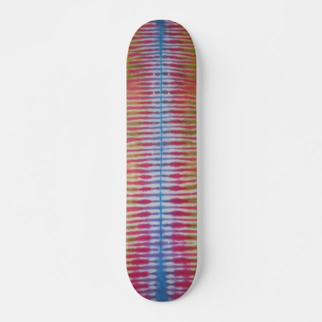 Tie Dye Skateboard - Bleu Stripe (Devant)