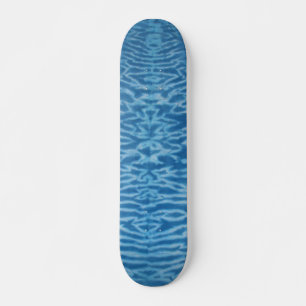 Tie Dye Skateboard - Blue Tiger Stripe