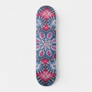 Tie Dye Skateboard - Red & Blue