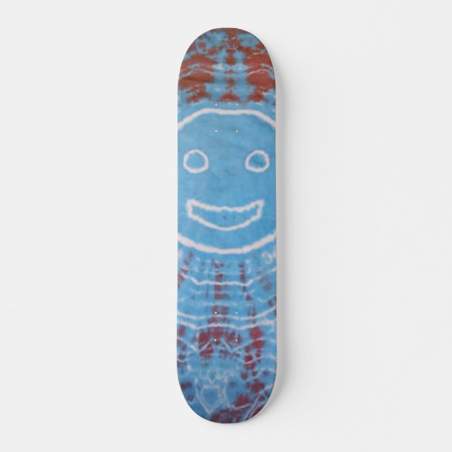 Tie Dye Skateboard - Smiley Face (Front)