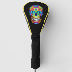 Tie Dye Skull Dead Zombie Driver  Or Putter Covers