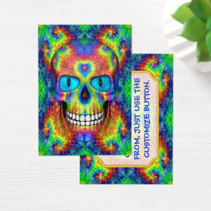 tie dye business cards