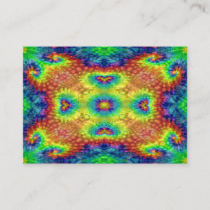 Tie Dye Sky Vintage Fractal Kaleidoscope Business Card