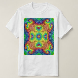 Tie Dye Sky Vintage Fractal Kaleidoscope T-Shirt