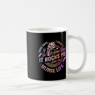 Tie Dye Some Days I Rock It Some Days It Rocks Me Coffee Mug