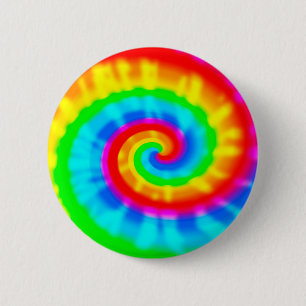 Tie Dye Spiral 2 Inch Round Button
