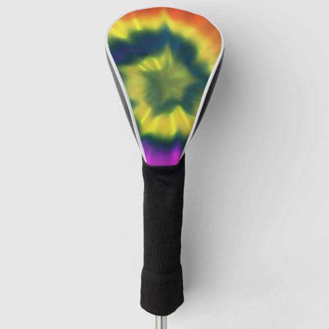 Tie-Dye Spiral - Driver Cover, Golf Head Cover (Front)