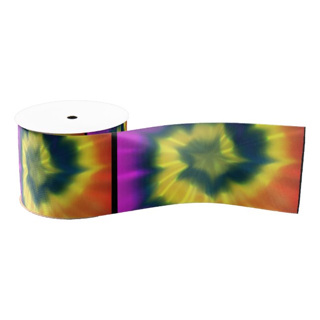 Tie-Dye Spiral - Ribbon, 2 Yard Spool Grosgrain Ribbon (Spool)