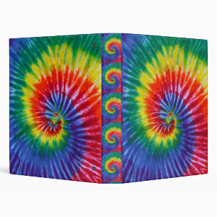 Tie-Dye Spiral Swirl - Rainbow Binder
