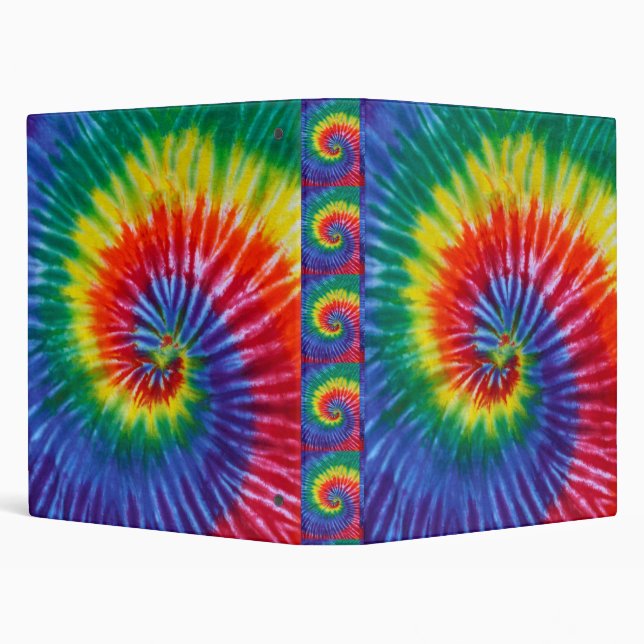 Tie-Dye Spiral Swirl - Rainbow Binder (Background)