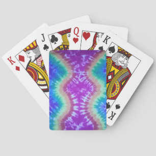 tie dye  standard playing cards pink rainbow