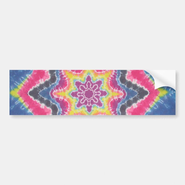Tie Dye Star Bumper Sticker (Front)