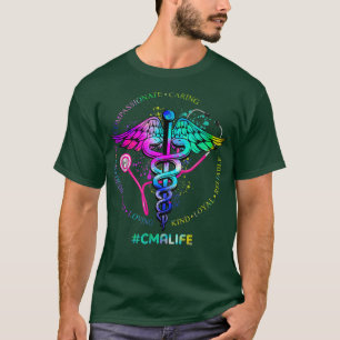 Tie Dye Stethoscope CMA Life Nursing Appreciation T-Shirt