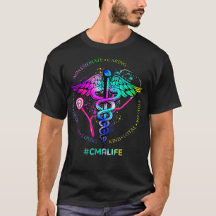 Tie Dye Stethoscope CMA Life Nursing Appreciation T-Shirt