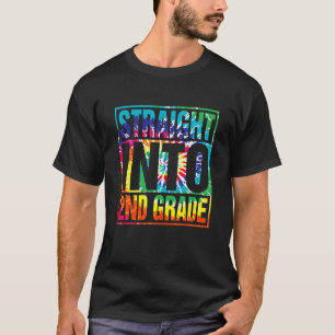 Tie Dye Straight Into 2Nd Grade Back To School Tea T-Shirt