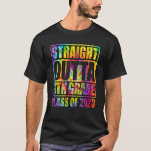 Tie Dye Straight Outta 8th Grade Boy 2023 Graduat T-Shirt