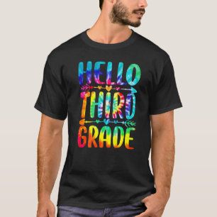 Tie Dye Student Teacher Hello Third Grade Back To  T-Shirt
