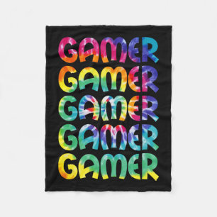 Tie Dye Style Gaming Video Game Men Boys Teens Fleece Blanket
