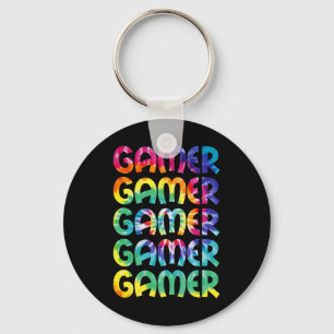 Tie Dye Style Gaming Video Game Men Boys Teens  Keychain