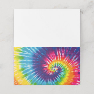 Tie Dye Super les années 70 Cartes de Place