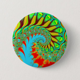 Tie Dye Swirl 2 Inch Round Button